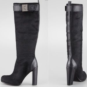 RACHEL ZOE Camille Blk Leather Boots